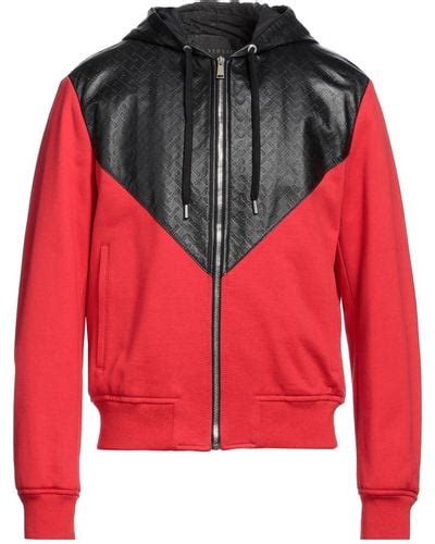 versace jacket mens red|Versace denim jacket men.